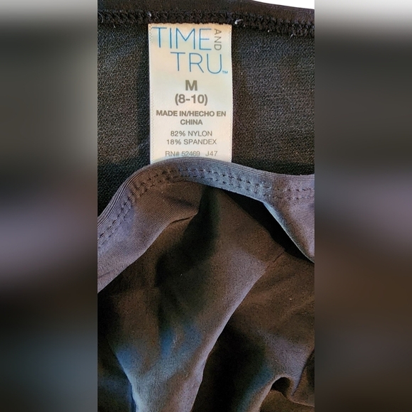 Time and Tru Black High Waist Cinch Sides Full Swim Bikini Bottom Women's M NWOT - Picture 6 of 7